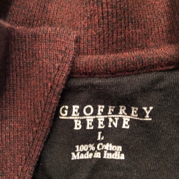 🌺 Geoffrey Beene Sweater Size L Burgundy - Picture 2 of 8